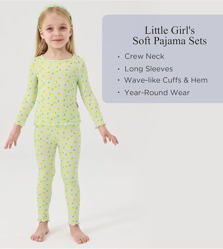 Bamboo viscose 'Girls' Sleepwear Toddler Long Sleeve 2 Vists Pajama 'Pajama in Saudi Arabia