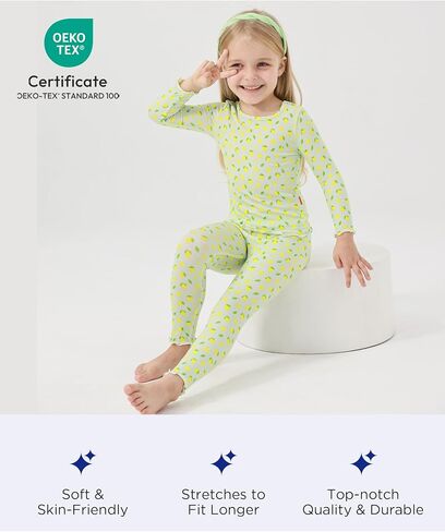 Bamboo viscose 'Girls' Sleepwear Toddler Long Sleeve 2 Vists Pajama 'Pajama in Saudi Arabia