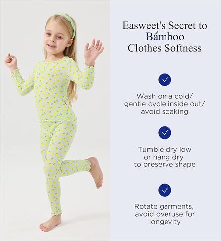 Bamboo viscose 'Girls' Sleepwear Toddler Long Sleeve 2 Vists Pajama 'Pajama in Saudi Arabia