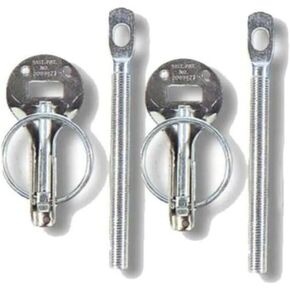 Sparco 01606S PIN Silver Hood Pin - مجموعة من 2
