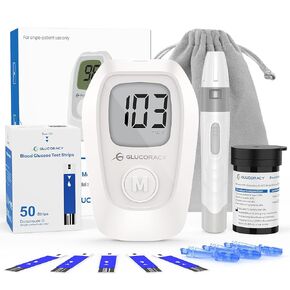 G-425 Blood Glucose Monitor Kit, Blood Sugar Test Kit with Lancing Device, 50 Test Strips and 50 Lancets, Glucose Meter for Home Use, Diabetes Home Testing Kit