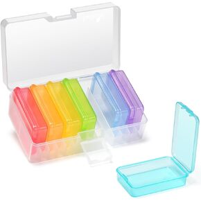Fullicon Small Pill Case for Purse, Travel Medicine Pill Organizer, Weekly 7 Day Daily Pill Box, Pocket Pharmacy Pill Container Dispenser Holder with Labels (Black)