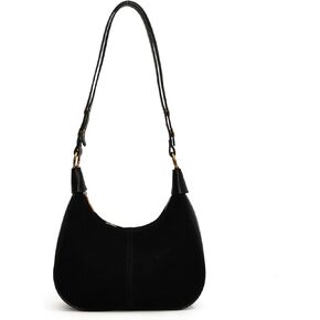 Suede Bags for Women Trendy Suede Purses Hobo Crescent Crossbody Shoulder Bag
