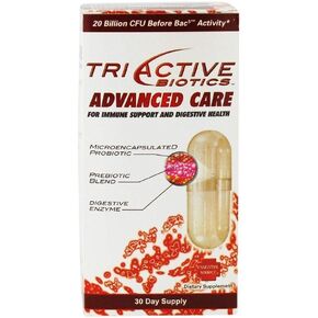 Essential Source TriActive Biotics Advanced Care - 20 Billion CFU Probiotics for Digestive Health, Immune Support Supplement, Microencapsulated Probiotics for Women & Men, 30 Ct Capsules