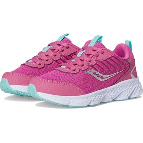 Saucony Wind 3.0 (Little Big Kid) Sneaker, Pink, 2.5 US Unisex