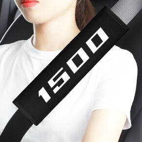 2Pcs Car Seat Belt Cushions Shoulder Pad Soft for Dodge RAM 1500 Accessories, Black Car Seat Belt Pads Safety Belt Cover Pad More Comfortable Driving (1500,White)
