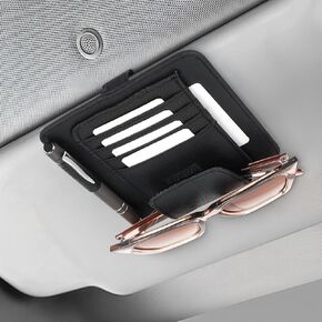 Car Sun Visor Organizer, Multifunctional Auto Interior Accessories, Interior Accessories Pocket Organizer, Multi-Pocket Visor Organizer Storage Pouch for Cars, SUVs & Trucks (Black)