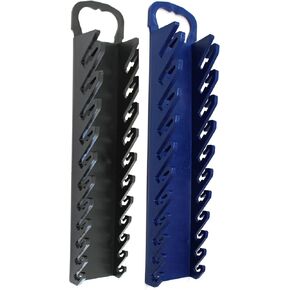 11-Tool Gripper Wrench Organizer Tool Tray Kit for Stubby or Line Wrenches (2 Piece Kit, Red & Blue)