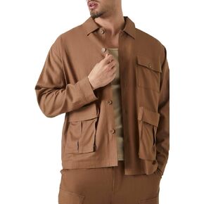 Forever 21 Men's Long-Sleeve Cargo Shacket