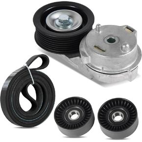 38382 محرك حزام حزام توتر مجموعة مجموعة مجموعة مجموعة متوافقة مع Dodge RAM 1500 2500 3500 5.7L V8 2003-2008 ، مجموعة مكونات حزام محرك استبدال 53032130AA 53032130AC 38058 7PK257070