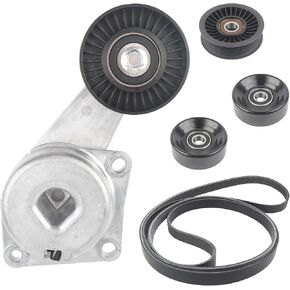 DASBECAN 90K-38274A حزام حزام السربنتين محرك شهادات الكرة المتوافق مع FORD F150 F250 F350 Explorer LOBO Expedition Lincoln 2005-2014