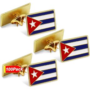 6/12/50/100 Pack-Cuba Flag Pins Bulk -1" Metal Patriotic Cuban Lapel Pins Badge Souvenir For Hat Bag Travel Gifts