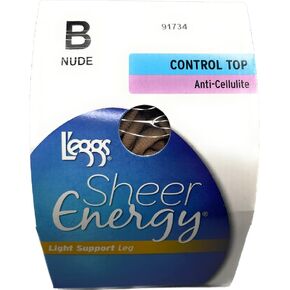 L'Eggs CHEER Control Control Top Pretyhose anti-cellulite antihose (US ، Alpha ، B ، Strament ، Strame ، Nude)