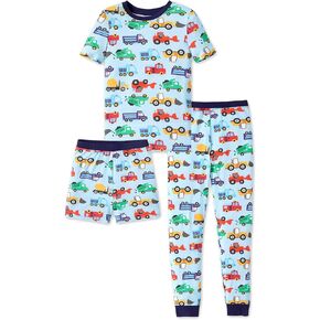 PATPAT Bamboo Viscose Pajamas Sets for Boys Girls Kids Toddler, 3 Pack Shorts & Pants Sleepers, Ultra-soft Snug Fit Pjs 2-12Y in Kuwait