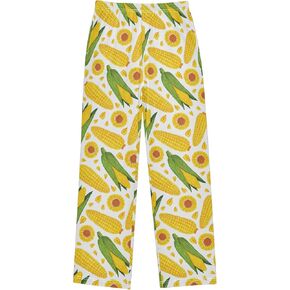 Bacon Slices Boy's Pajama Pants Kids Long Sleep PJ Pant Boy Pajama Bottoms Elastic Waist Lounge Pants with 2 Pockets L