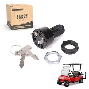 10L0L Golf Cart Ignition Switch Starter Switch with 2 Keys Fit for Club Car Precedent Electric 2004+ 2Terminal,OEM 102508601