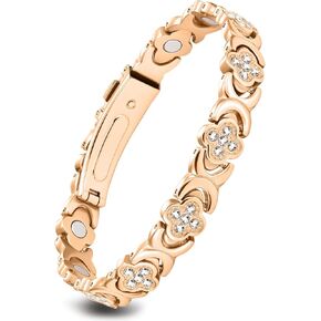 Feraco Magnetic Bracelets for Women with 3800 Gauss Effective Magnets, Stainless Steel Bracelet with Sparkling Zirconia, Infinite Symbol in Saudi Arabia
