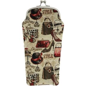 CTM® Women's Boutique Print Tapestry Glasses Case
