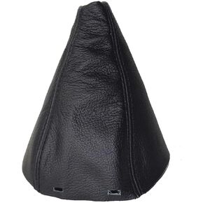 Ltd for Saab 9-3 93 Ss 2003+ Manual Shift Boot Shift Boot Black Italian Leather with Black Stitch