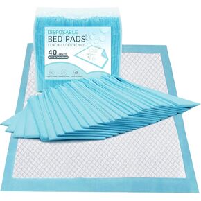Chucks Pads, Bed Pads for Incontinence Disposable (30"x36",Pack of 40 , 67g/Piece,5 Layers ) Disposable Underpads, Ultra Absorbent Bulk Heavy Duty,Disposable Diaper Changing Pads,Pee Pads Extra Large