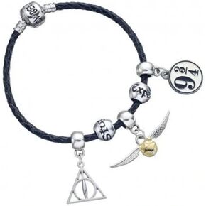 سوار Harry Potter Black Charm مع 3 × سحر وخرز تعويذة