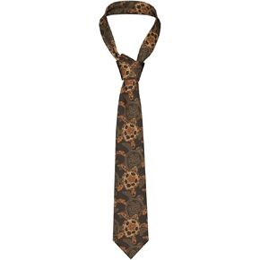Famame Men's Tie Necktie Funny Novelty Vintage Tribal Elephant Neckties for Men Party