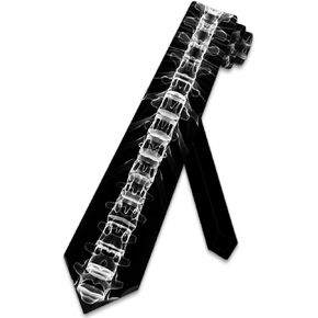 Three Rooker X-Ray Ties Mens Skeleton Necktie Medical Tie for Men Spine Necktie