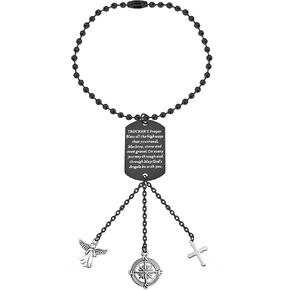 BNQL Truckers Prayer Gifts Truck Guardian Angel Car Charm Truck Driver Gifts Truck Car Rearview Mirror Pendant