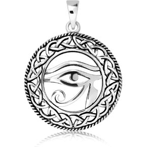 Withlovesilver 925 Sterling Silver Celtic Eyegian Eyerian of RA لقلادة حظ سعيد