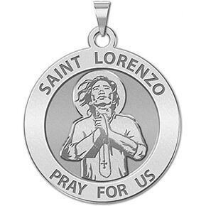 PicturesOnGold.com Saint Lorenzo Ruiz Religious Medal - 2/3 Inch Size of Dime, Sterling Silver