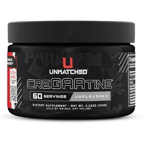 Unmatched CreGAAtine Optimized Creatine | Creatine Monohydrate + GAA (Guanidinoacetic Acid) | Muscle Build, Strength, Recovery | 60 Servings (Unflavored)