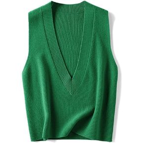 WOWCARBAZOLE WIND'S SWEATER VEST V الرقبة Pullover Tankwear Tank TOP TRENDY SLEEVERESS FALL 2024