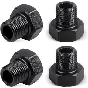 1/8 "NPT Plug Male Hex Hex Adapter Adapter Aluminium Black 4pcs