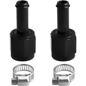 6AN أنثى إلى 3/8 "Barb Straight Debiving Adapter Adapter Aluminium Black 4pcs