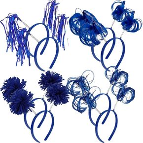 Cocide 8pcs pom pom beadbands party barty bathelds tinsel ملفوفة الحصان المرفق headbopper مهرجان عيد ميلاد