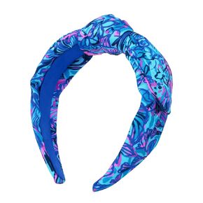 Lilly Pulitzer Colorful Knotted Headband, Slim Satin Headband, Cute Hair Accessories for Women and Girls, Soleil It On Me