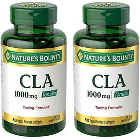 Nature's Bounty Tonalin Pills and Dietary Supplement, Diet and Body Support, 1000 mg, 50 Rapid Release Softgels (Pack of 2)