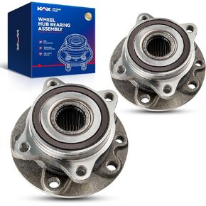 KAX 513348 Pair Front Wheel Bearing Hub Assemblies Compatible with 2015-2017 Chrysler 200, 2013-2016 Dodge Dart 5 Lugs W/ABS