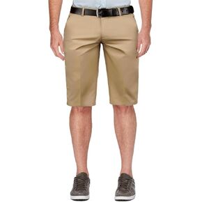 شورتات الجولف للرجال الصيف 12 "inseam مسطحة مسطحة تمتد تشينو قصيرة مع جيوب