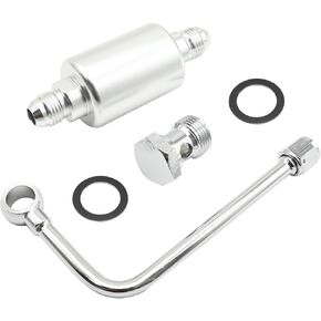 UOIENRT 8131 Chrome Steel Fuel Line Kit, Replacement for Square-Bore Carburetors, Replaces 8131