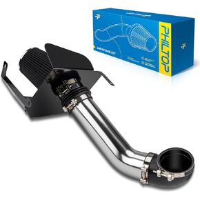 PHILTOP Cold Air Intake Kit for 2007 2008 Escalade 6.2L V8 with Filter Heat Shield (Black)