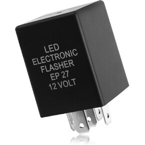 5 Pin FL27 EP27 LED Flasher Relay,Heavy Duty 12V LED Turn Signal Relay Compatible with Ford Dodge Chevrolet,Essential Blinker Repairs Bulb Frequent Flicker