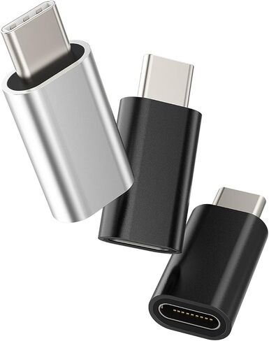 3 عبوات، محول USB-C أنثى إلى Lightning ذكر، محول Lightning إلى USB C، محول شاحن كابل من النوع C لهاتف Apple iPhone 12 11 Mini PRO MAX XS XR X SE2 7 8Plus Ipad AIR Airpods USBC محول شحن in Saudi Arabia