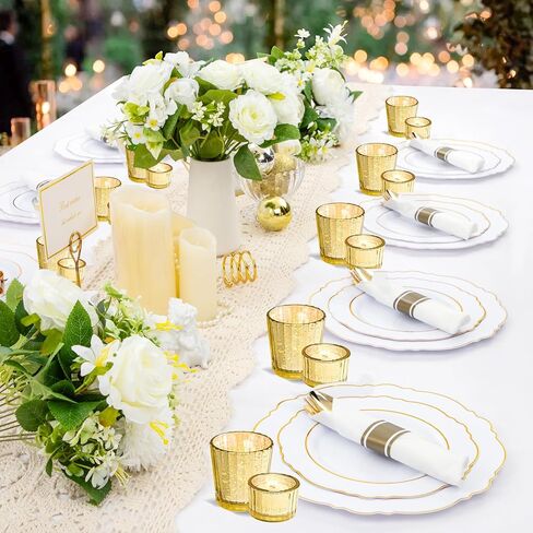 Green Votive Candle Holders Set of 10, Wedding Centerpiece Table Decorations,Glass Candle Holders for Home Decor,Tea Light Candle Holder for Table Centerpiece Thanksgiving Christmas Decor (10, Green) in Saudi Arabia