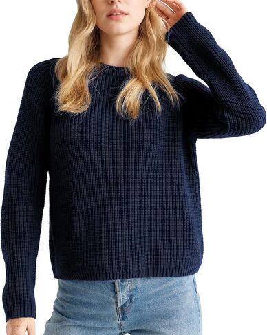 Hixiaohe سترة المرأة 2025 سقوط Fall Fisherman متماسكة Pullover Cascual Solid Crewneck Sweate Top Stoled Top in Kuwait