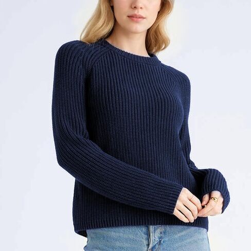 Hixiaohe سترة المرأة 2025 سقوط Fall Fisherman متماسكة Pullover Cascual Solid Crewneck Sweate Top Stoled Top in Kuwait