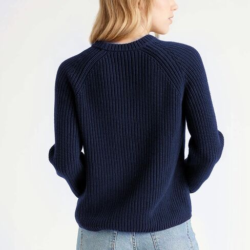 Hixiaohe سترة المرأة 2025 سقوط Fall Fisherman متماسكة Pullover Cascual Solid Crewneck Sweate Top Stoled Top in Kuwait