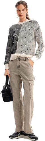 Desigual Women's Two-Tone Knit Sweater in Saudi Arabia