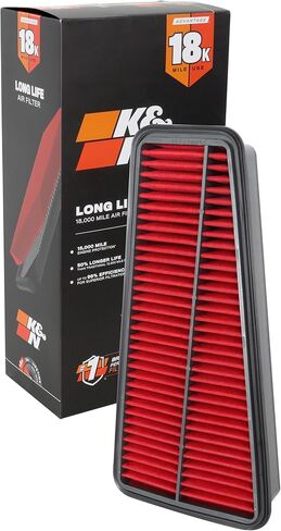 K&N Engine Air Filter: Long Life 18,000 Mile Replacement Air Filter: Compatible with 2002-2015 Toyota Mid-size Truck and SUV V6 (4-Runner, Tacoma, Hilux, Land Cruiser, Prado, FJ Cruiser), KNA-2281 in Kuwait