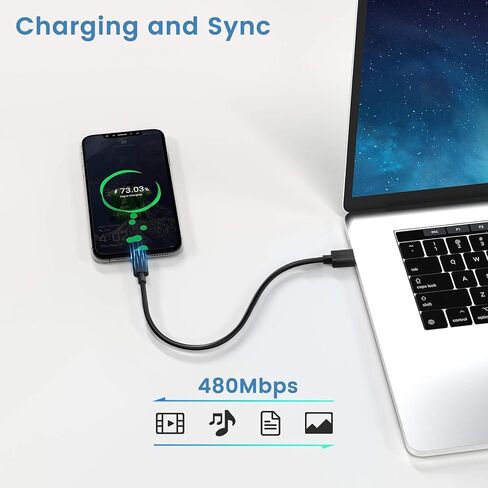 كابل USB C قصير بطول 1 قدم، 10 حزم، سلك شاحن سريع من النوع C in Saudi Arabia